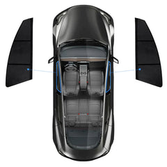 Side Windows Suede Opaque Privacy Sunshades for Tesla Model 3/Y