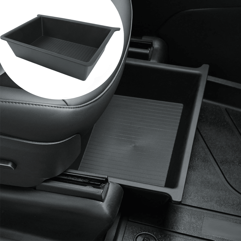 TPE+ABS Double Layer Hidden Underseat Storage Box for Tesla Model X 2023+ - T-Launch