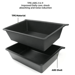 TPE+ABS Double Layer Hidden Underseat Storage Box for Tesla Model X 2023+ - T-Launch