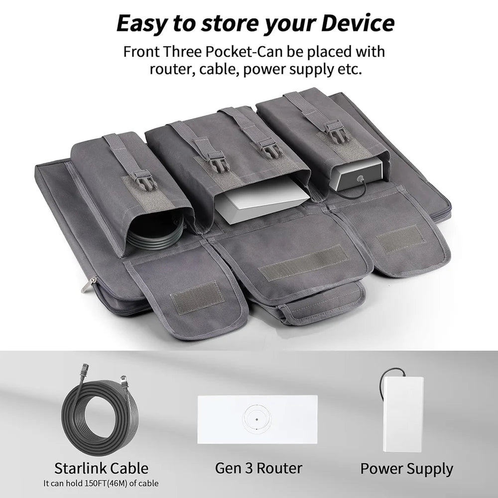 Travel Carrying Bag for Starlink Gen 3 – Fits Dish and Accessories - T-Launch