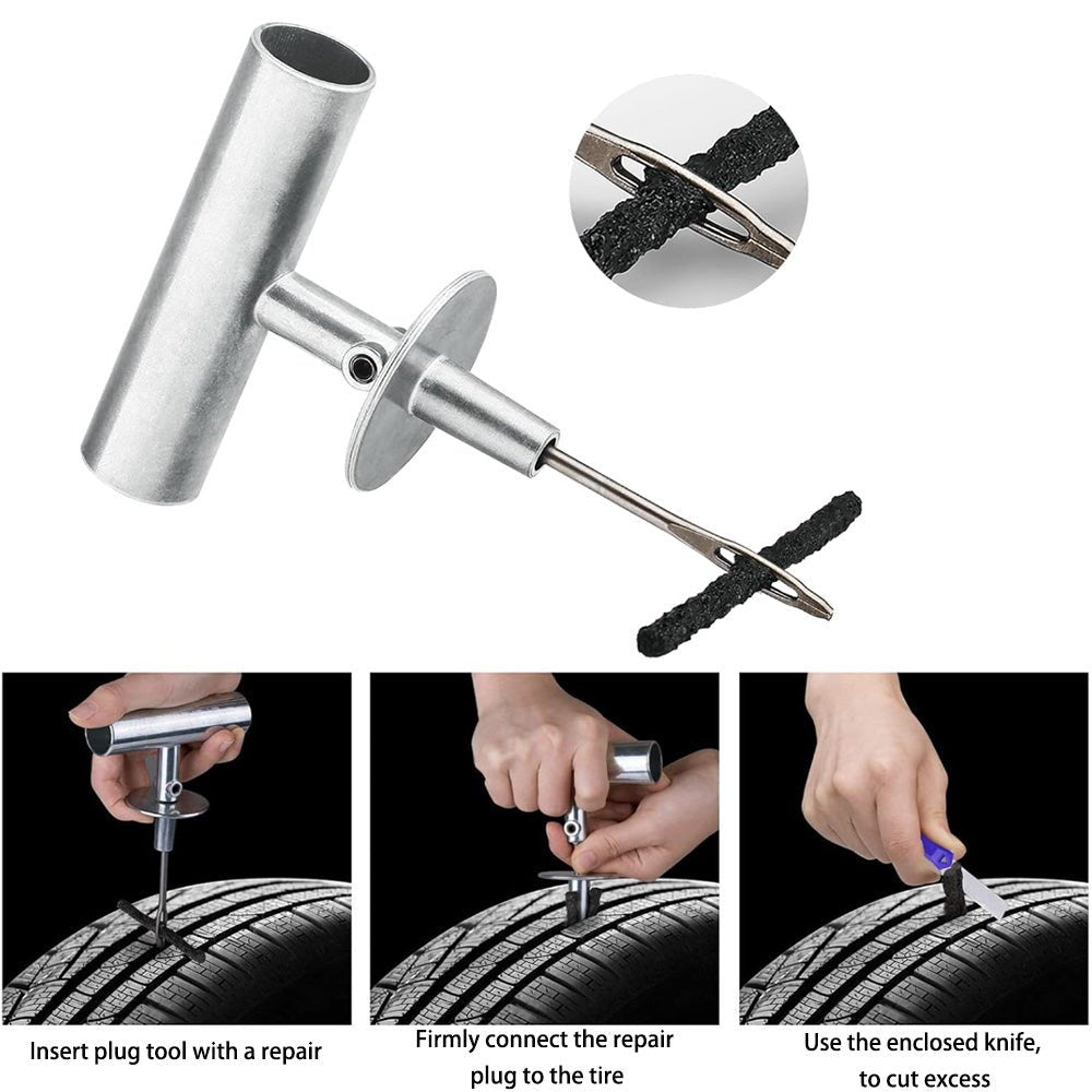 Tubeless Tire Repair Kit - Fits All Cars - T-Launch