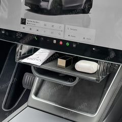 Under Central Control Screen Hidden Storage Box with Tray for Tesla Model Y Juniper 2025+ - T-Launch
