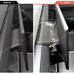 Under Central Control Screen Hidden Storage Box with Tray for Tesla Model Y Juniper 2025+ - T-Launch