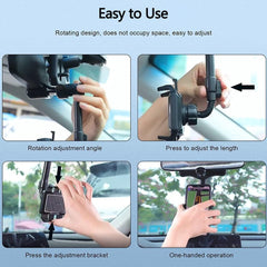 Universal Adjustable Rearview Mirror Phone Mount - T-Launch