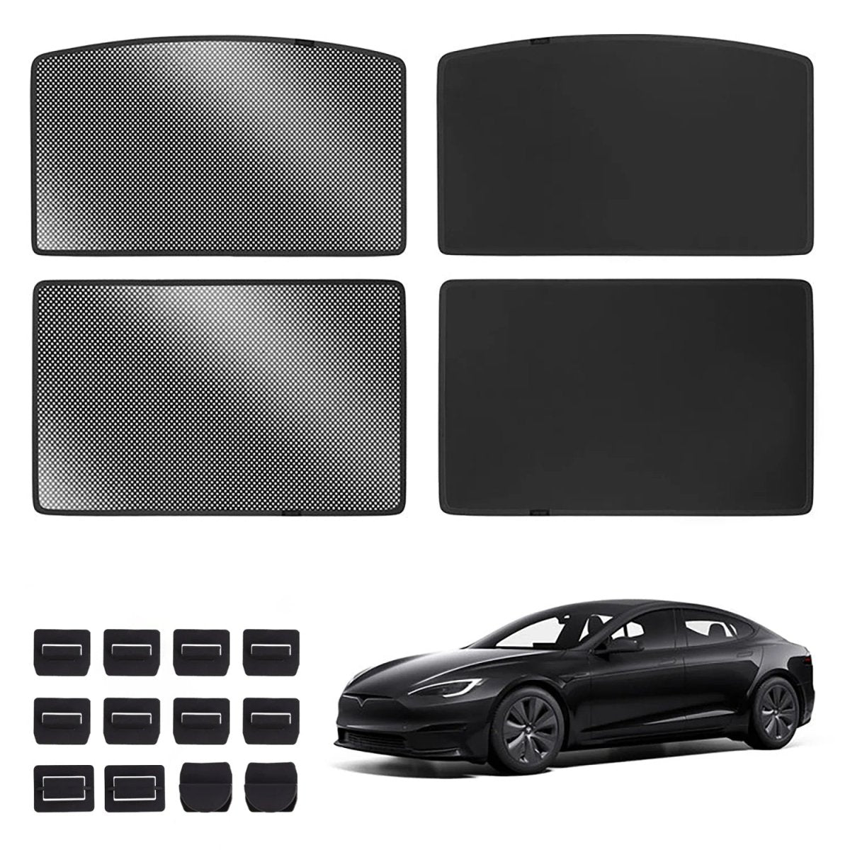 Upgrade Built-in Reflective Sunroof Sunshade for 2021+ Model S- Lightweight Reflective Silver Coated Sun Visor - T-Launch