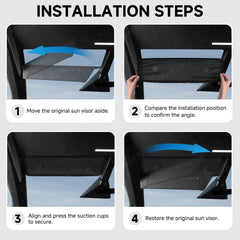 Upper Front Windshield Sunshade Mesh Sun Visor for Cybertruck (2 Pcs) - T-Launch