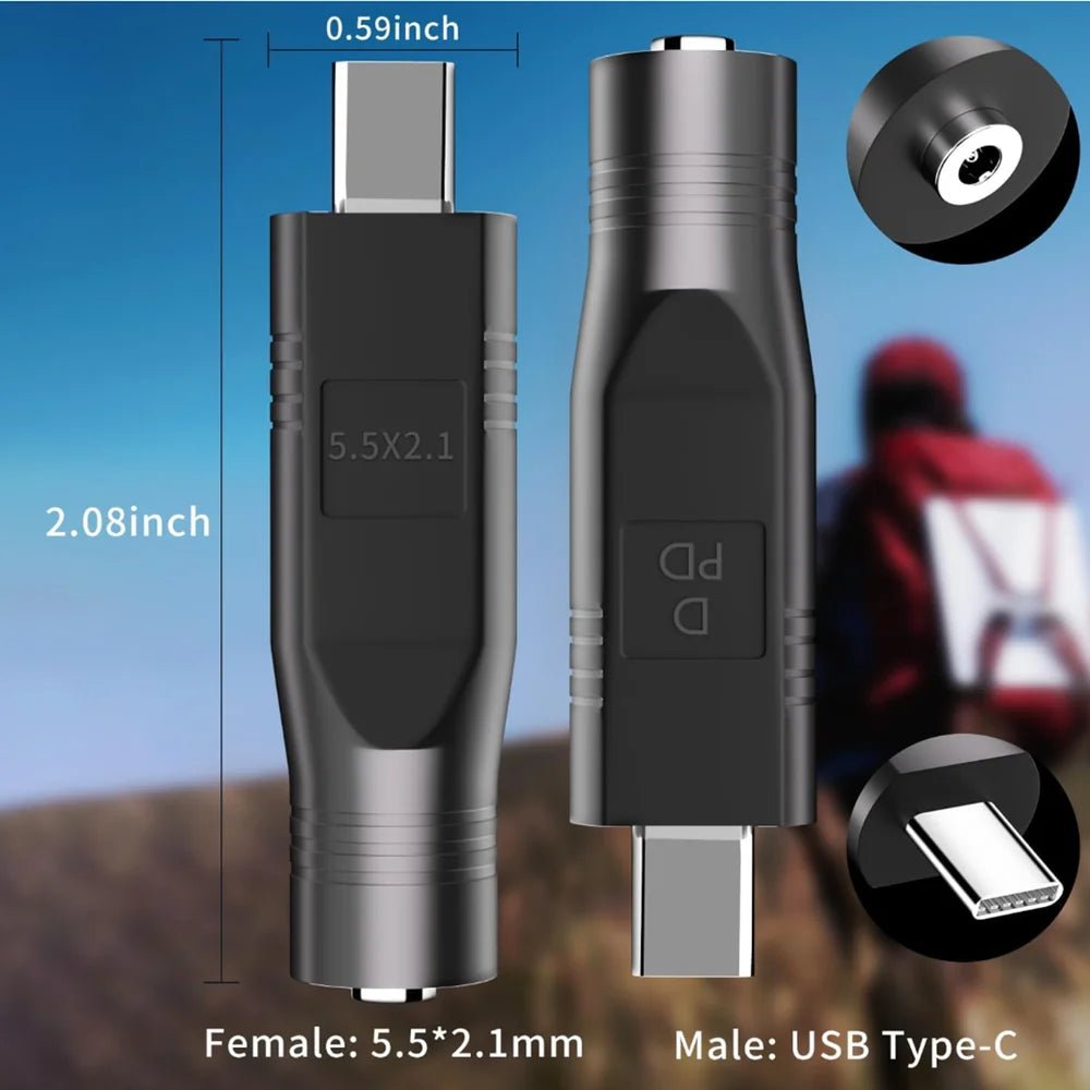 USB-C Male to DC Female Power Cable Adapter for Starlink Mini - T-Launch