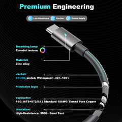 USB-C to DC Cable with LED Indicator for Starlink Mini - T-Launch