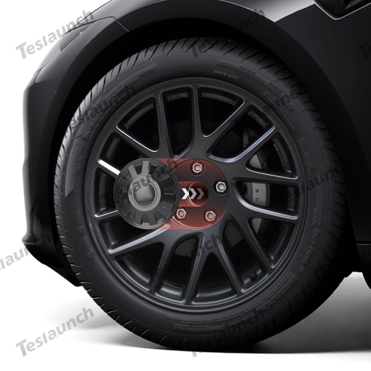 Wheel Hub Caps Center Cover for 2024+ Model 3 Highland 18 Inch Photon Wheel (4 PCS) - T-Launch