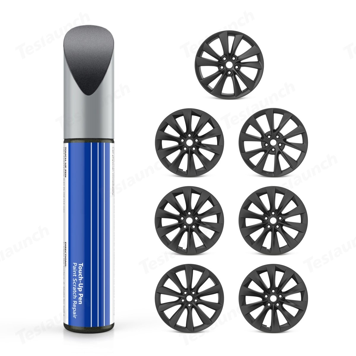 Wheel Rims Touch Up Paint for Tesla 3/Y/S/X/Cybertruck- DIY Curb Rash Repair with Color-matched Touch Up Paint - T-Launch