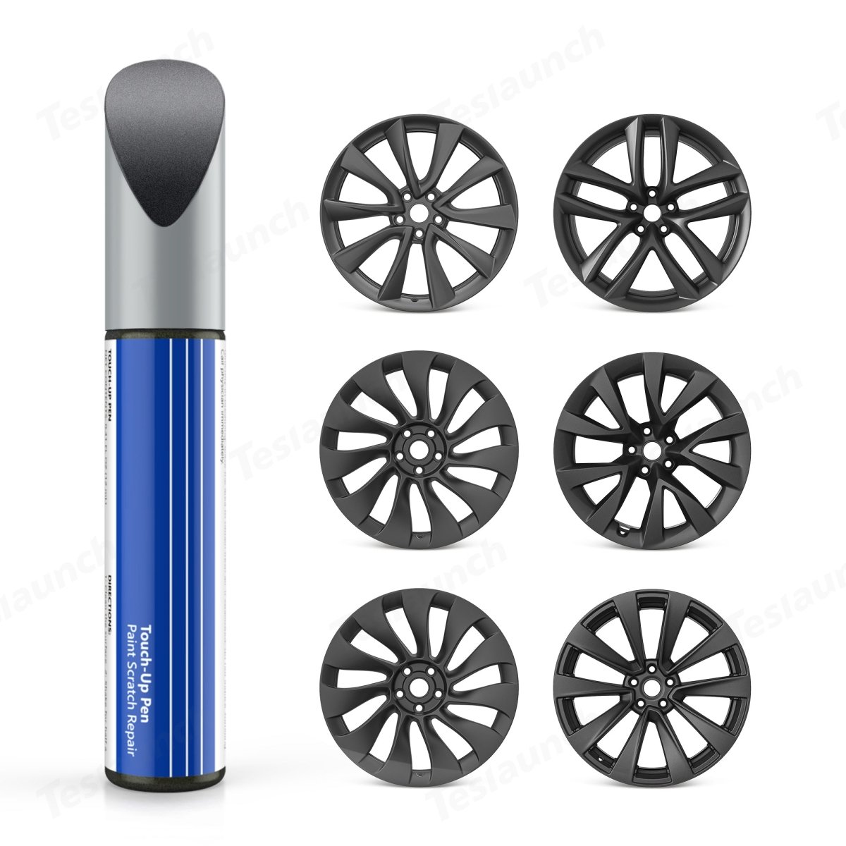 Wheel Rims Touch Up Paint for Tesla 3/Y/S/X/Cybertruck- DIY Curb Rash Repair with Color-matched Touch Up Paint - T-Launch
