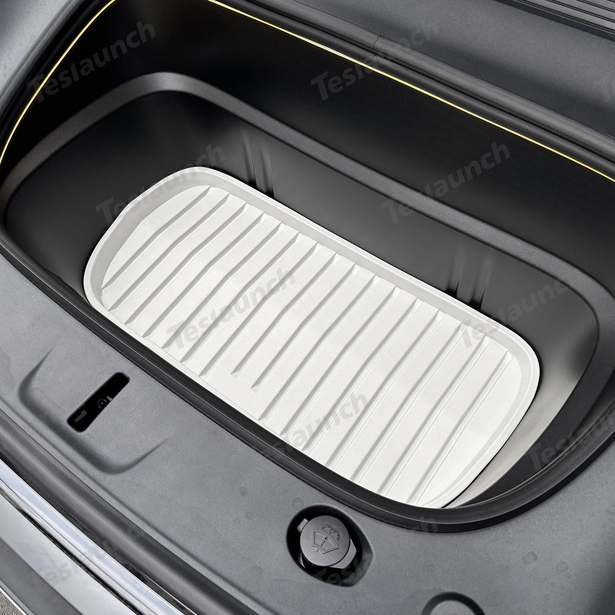 White All Weather TPE Interior Floor Mats Cargo Liners Set for Tesla Model Y Juniper 2025+ - T-Launch
