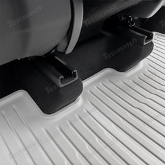 White All Weather TPE Interior Floor Mats Cargo Liners Set for Tesla Model Y Juniper 2025+ - T-Launch
