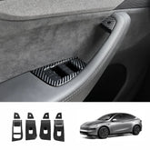 Window & Door Button Trim Cover Set (10 PCS) for Tesla Model Y Juniper 2025+ - T-Launch