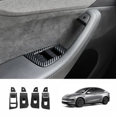 Window & Door Button Trim Cover Set (10 PCS) for Tesla Model Y Juniper 2025+ - T-Launch