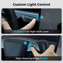 Wireless Auto Door Handle Upgrade Kit with Colorful LED Lights for Tesla Model 3/Y (2022+) - T-Launch