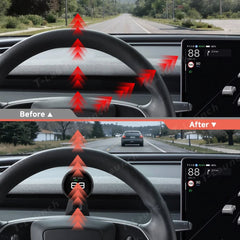 Wireless Mini HUD Display – Smart Driving Screen for Tesla Model Y Juniper 2025+/ Model 3 Highland 2024+ - T-Launch