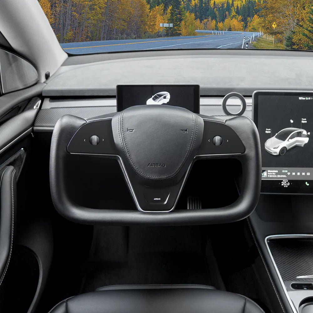 Yoke Steering Wheel for Tesla Model 3/Y (Inspired by Model X/S Yoke Style) - T-Launch