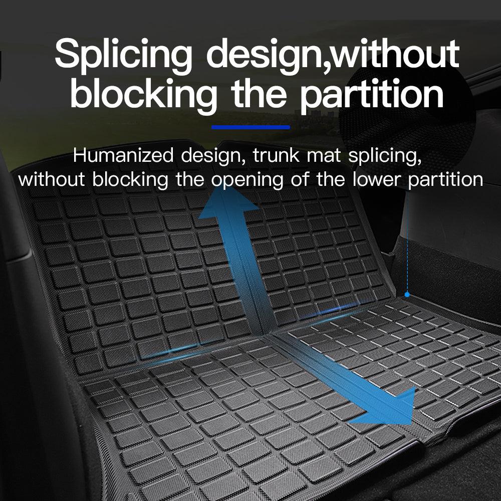 Tesla Model Y Front Trunk Mat Frunk Cargo Liner - 3D Lamination Cutting (2020-2023) - TESLAUNCH