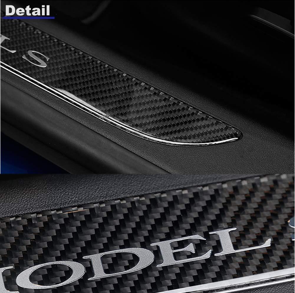 Tesla Carbon Fiber Door Sill Protector Cover For Model S (2016-2020) - TESLAUNCH