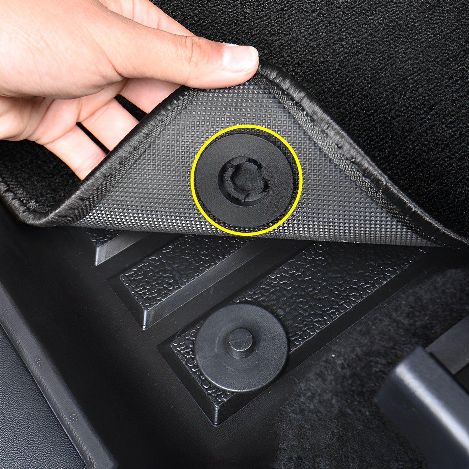 Tesla Model Y Floor Mats All Weather Double Layer Flocking TPE (2020-2023) - TESLAUNCH