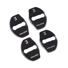 Model 3 & Y Door Latch Lock Covers CF Coated (Set Of 4) - TESLAUNCH