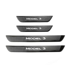 Tesla Model 3 Front / Real Door Sill Cover Protector (4 pcs) (2017-2023) - TESLAUNCH