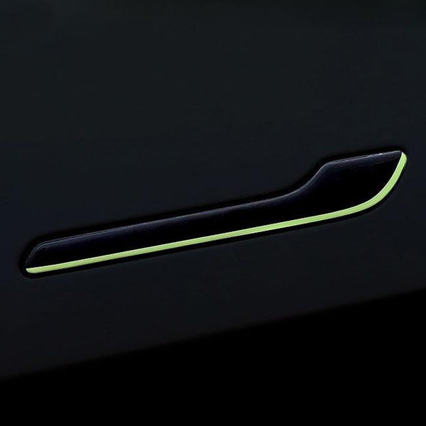 ONKENTET Luminous Door Handle Cover Compatible with Tesla Model 3 / Y  Accessories Car Door Wrap Handle Covers Trims Protector Decoration Stickers