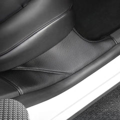 Tesla Model Y Built-in Door Sill Protector / Rear Inner Door Leather Pad Accessories (2 Pcs) (2020-2023) - TESLAUNCH
