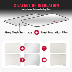 Glass Roof / Sunroof Sunshade for Tesla Model 3(2021-2023) Sun Visor Accessories - TESLAUNCH
