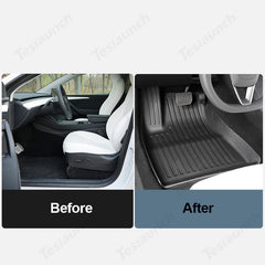 Joka sään TPE-lattiamatto Tesla 2024 Model 3 Ylämaa