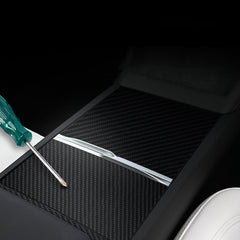 Real Carbon Fiber Center Console Cover for Tesla Model Y Juniper 2025+