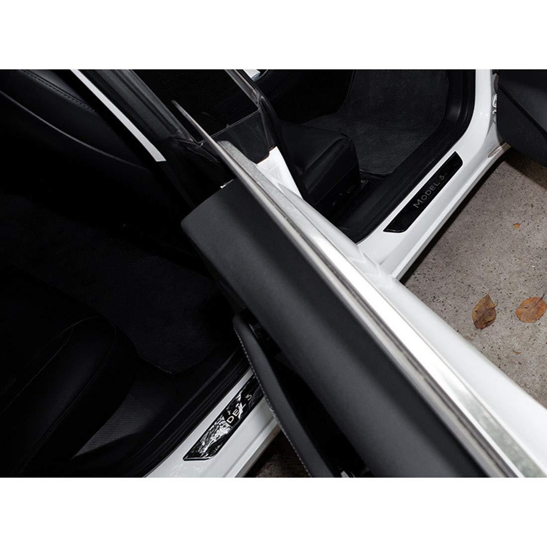 Tesla Model 3 Front / Real Door Sill Cover Protector (4 pcs) (2017-2023) - TESLAUNCH