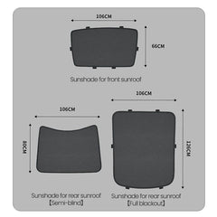 Glass Roof / Sunroof Sunshade for Tesla Model 3(2021-2023) Sun Visor Accessories - TESLAUNCH