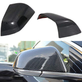 ABS Matte Black Carbon Fiber Mirrors Cap For Model 3 (Carbon Fiber Pattern ABS) (1 pair) (2017-2023) - TESLAUNCH