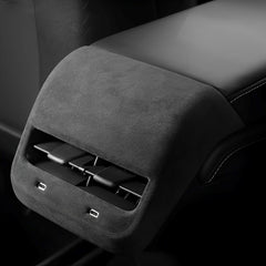 Alcantara Rear AC Vent Cover and Rear Anti-kick Cover For Tesla Model 3/Y (2017-2023)