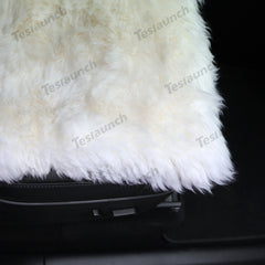 Faux báránybőr első üléshuzatok fekete/fehér For Tesla Model S/X/3/Y/Cybertruck (2012-2024)-2PCS