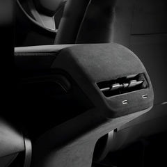 Alcantara Rear AC Vent Cover and Rear Anti-kick Cover For Tesla Model 3/Y (2017-2023)