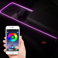 Model 3/Y Interior LED Dashboard + Center Console Light Strip + App Controller for Tesla(2017-2024)