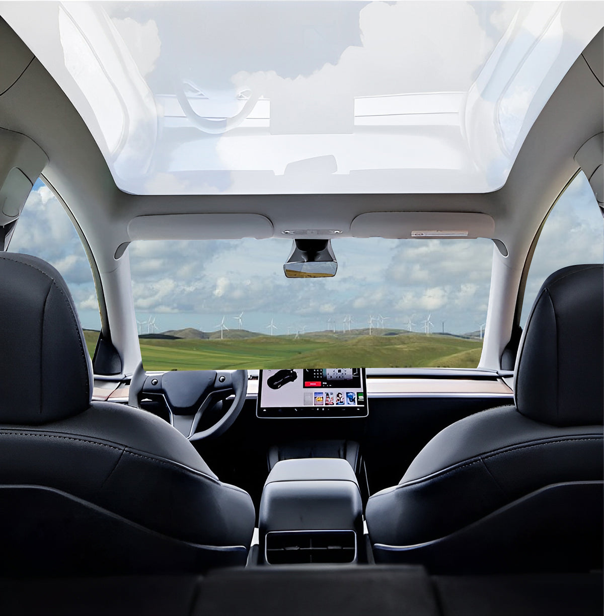 PDLC Schakelbare Smart Glass Film Zonnedak Zonnescherm voor Tesla Model 3 en Model Ik