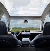 PDLC Přepínatelná inteligentní skleněná fólie Střešní okno Sluneční clona pro Tesla Model 3 a Model Y