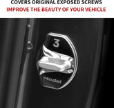 Model 3 & Y Door Latch Lock Covers CF Coated (Set Of 4) - TESLAUNCH