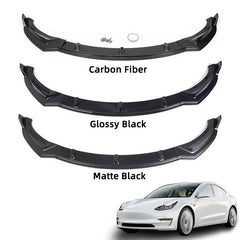 Front Bumper Lip Kit For Tesla Model 3 (2017-2023) - TESLAUNCH