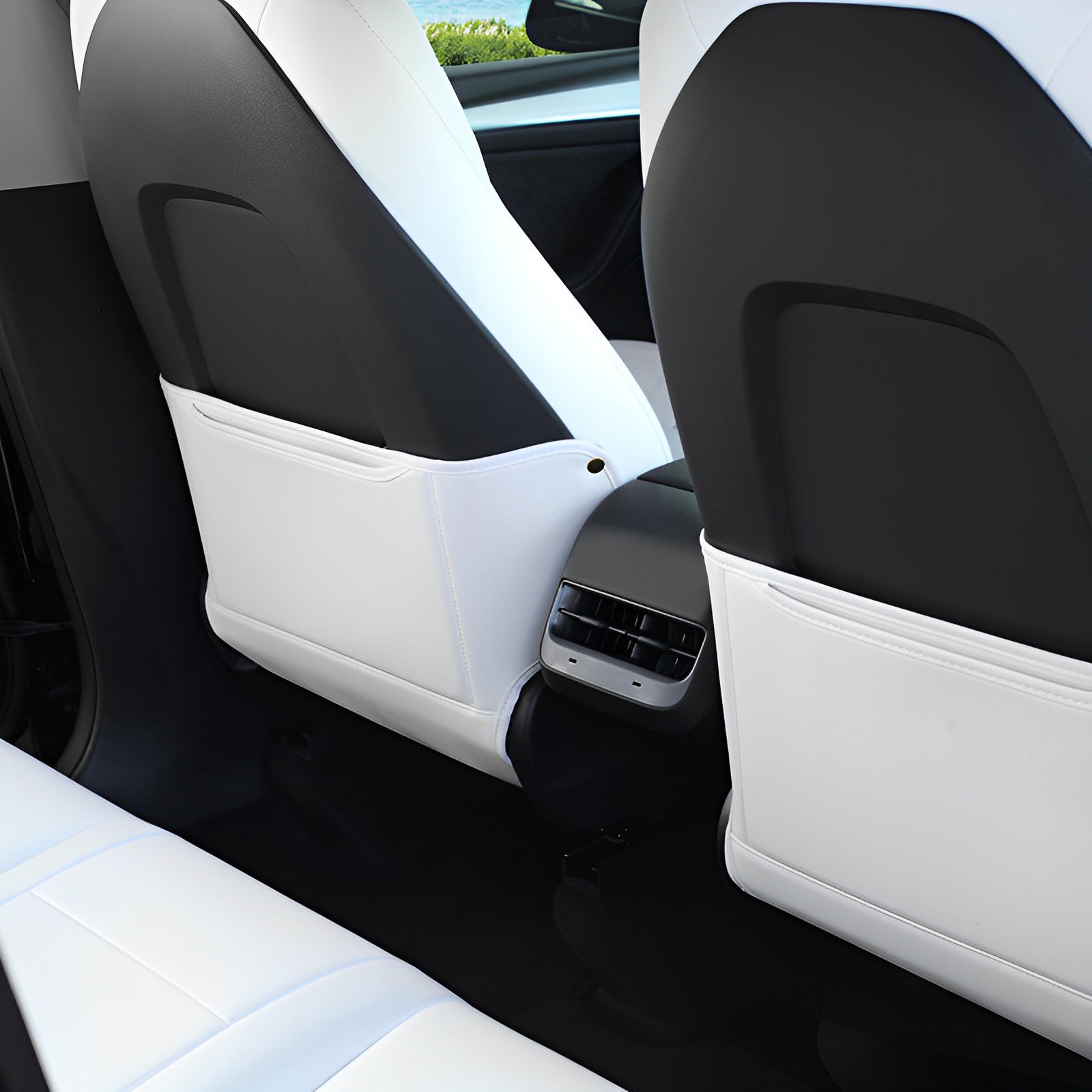 Model Housse de protection contre les coups de pied de siège 3/Y - Housse  latérale arrière de siège (1 paire) - Semi-couverture (1 paire) / Blanc