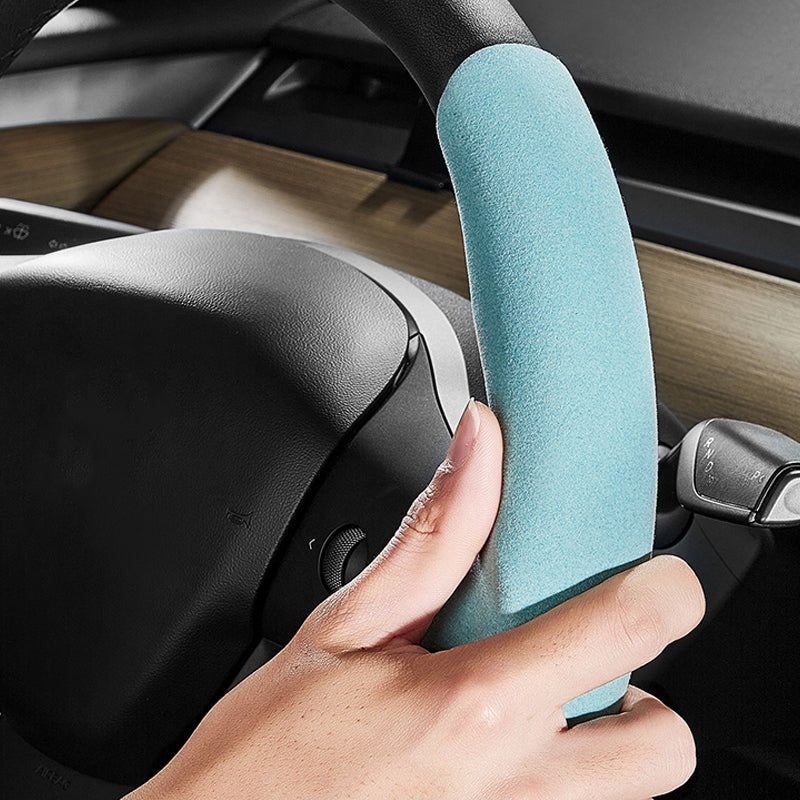 Alcantara Model 3/Y Steering Wheel Caps Cover for Tesla - T-Launch