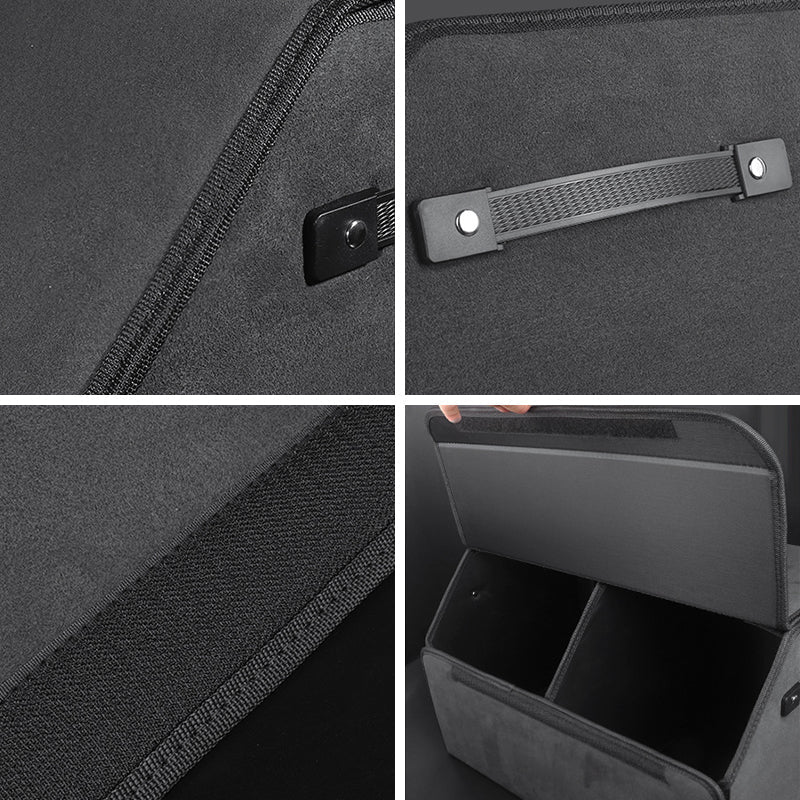 Alcantara Trunk Folding Storage Box for Tesla Model 3/Y/X/S/Cybertruck - T-Launch