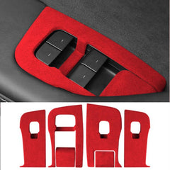 Alcantara Window Switch Button Covers (4 Pcs) For Tesla Model 3/Y (2017-2023)-for Left Hand Drive - T-Launch