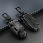 Alloy and Leather Key Fob Cover for Tesla Model 3/Y/S/X - T-Launch