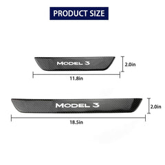 Tesla Model 3 Front / Real Door Sill Cover Protector (4 pcs) (2017-2023) - TESLAUNCH