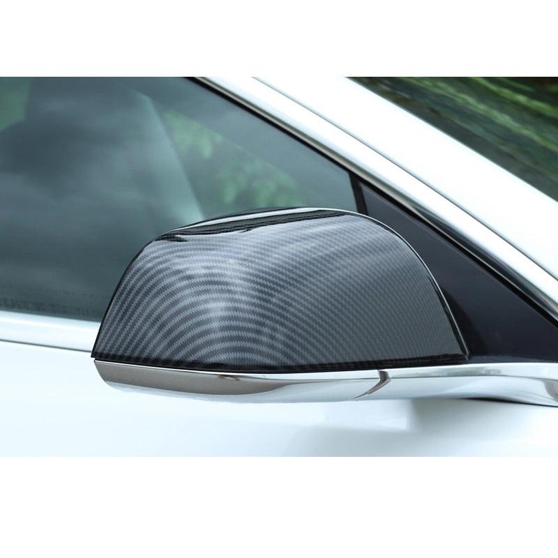 ABS Matte Black Carbon Fiber Mirrors Cap For Model 3 (Carbon Fiber Pattern ABS) (1 pair) (2017-2023) - TESLAUNCH